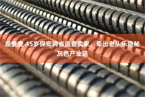 股查查 45岁保安跨省追查卖家，牵出老头乐隐秘灰色产业链
